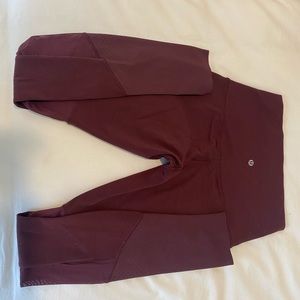 Burgundy Lululemon leggings